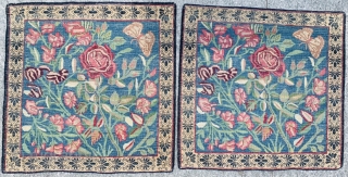 Pair Kerman Lavar 1870 circa,,in very good condition size 60x60cm.                       