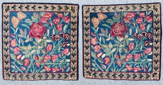 Pair Kerman Lavar 1870 circa,,in very good condition size 60x60cm.                       