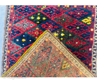 Kurdish jaf bagface circa1880,all amazing natural colors,size 88x60 Cm                        