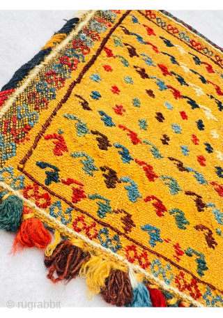 	Beautiful double face Qashqai spoon bag circa 1880 all excellent natural colors and perfect condition size 42x29cm                