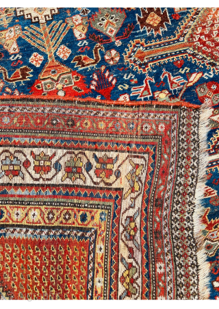 Beautiful Qashqai rug circa 1880 all  good natural dyes,without any repairs low pile  In some places in the center,size 210x140cm. Wool on wool        