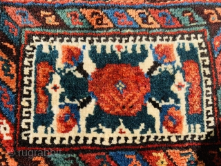beautiful Afshar chanteh circa 1880 all good natural colors and perfect condition size 28x25cm                   
