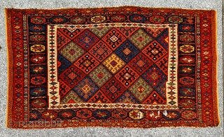 colorful Large antique Jaf bagface 1880 circa all good natural colors size 112x66cm                    