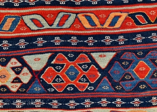 Beautiful Varamin small Kilim 1890 circa all good natural colors and perfect condition size62x67cm                   