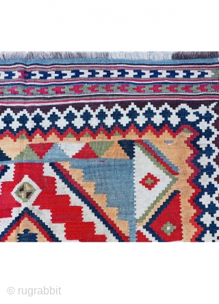 excellent #Qashqai kilim…amazing quality and all natural dyes circa 1880 in perfect condition> size245x140cm.wool on wool                 