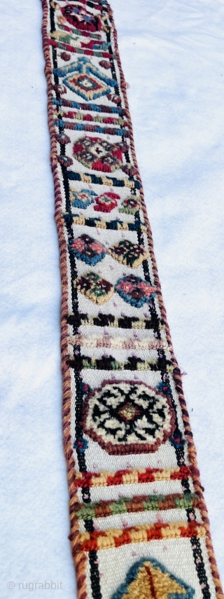 Beautiful #Qashqai band with amazing symbols,circa 1880 all good natural colors and perfect condition,240x11cm                   