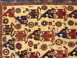 Antique Afshar Rug.no repair,size 150x130cm.                            