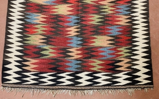 Persian Bijar Kilim 1900 circa  wool on wool all good colors and very good condition size 340x135cm               