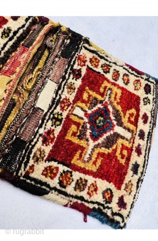 Beautiful Lori Qashqai small khorjin circa 1880 all good natural colors and very good condition size55x30cm                 