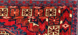 19th century Tekke Salor Gul chuval fragment,size 4'1"x2'9"/125x84cm                         