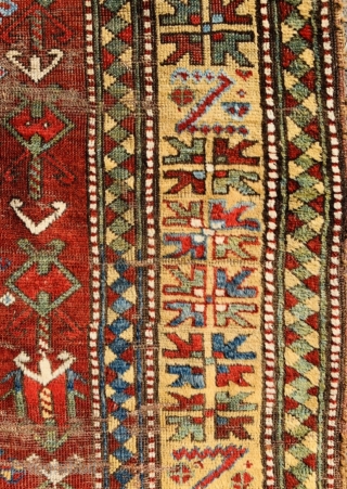 Kazak LoriPampak circa 1870  beautifully aged with worn out areas but no restoration 254x150Cm                  