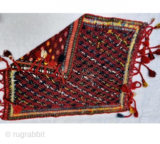 Beautiful flatweave Qashqai Nanoo ( Baby Cradle ) circa 1890 all good natural dyes and very good condition>size90x75cm               