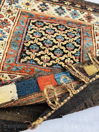  Very unusual Varamin  bag circa 1870s with Salor Turkmen Aksu design in the medallion! Size 60x52cm               
