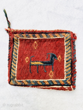Beautiful Qashqai chanteh circa "1880,  all good natural dyes and perfect condition size14x15cm                   