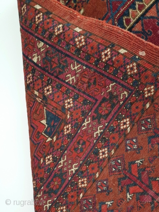 Antique Turkmen chuval in very good condition. Finely woven, paper thin. Measures 82x127 cm (ca. 32x50 inches). All natural dyes. Priced to sell.          