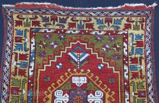 Rare Antique mid 19th C. Aksaray prayer Rug.
Please feel free to ask any question you want to learn.               