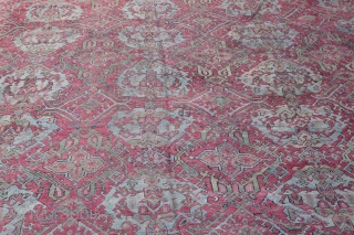 Antique Oushak Rug,Second Quarter of 19th C.Oushak Over size rug.
Size: 18' X 16' Feet. Please Feel free to ask any question you want          