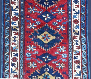 Early 20th C. Antique Zehur Child rug.
Feel free to ask for any question.                    