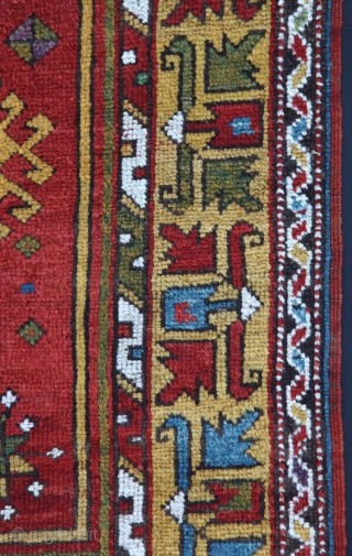 Rare Antique mid 19th C. Aksaray prayer Rug.
Please feel free to ask any question you want to learn.               