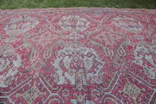 Antique Oushak Rug,Second Quarter of 19th C.Oushak Over size rug.
Size: 18' X 16' Feet. Please Feel free to ask any question you want          