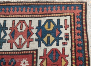 Early 20th C, Caucasian Gendje Kazak Runner.
Please Feel free to ast any question.                    