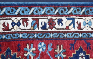 Early 20th C. Antique Zehur Child rug.
Feel free to ask for any question.                    