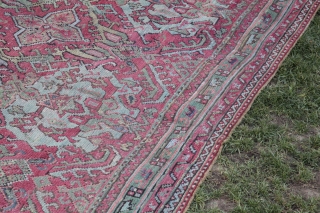 Antique Oushak Rug,Second Quarter of 19th C.Oushak Over size rug.
Size: 18' X 16' Feet. Please Feel free to ask any question you want          