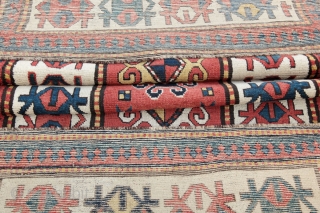 Early 20th C, Caucasian Gendje Kazak Runner.
Please Feel free to ast any question.                    