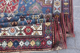 Antique World Class late 19th C, Caucasian Buba-shirvan Rare to find this big size Kuba rug.                 