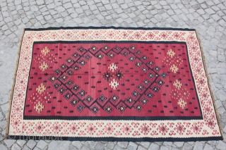 Antique Late 19th C. Sarkoy kilim, Top Collector.
Size :6'6'' X 4' 5'' Feet, Feel free to ask any question in your mind.           