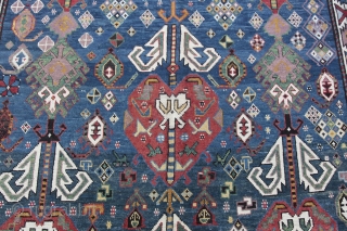 Antique World Class late 19th C, Caucasian Buba-shirvan Rare to find this big size Kuba rug.                 