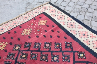 Antique Late 19th C. Sarkoy kilim, Top Collector.
Size :6'6'' X 4' 5'' Feet, Feel free to ask any question in your mind.           