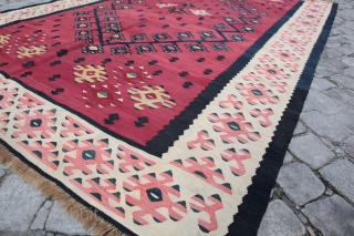 Antique Late 19th C. Sarkoy kilim, Top Collector.
Size :6'6'' X 4' 5'' Feet, Feel free to ask any question in your mind.           