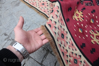 Antique Late 19th C. Sarkoy kilim, Top Collector.
Size :6'6'' X 4' 5'' Feet, Feel free to ask any question in your mind.           