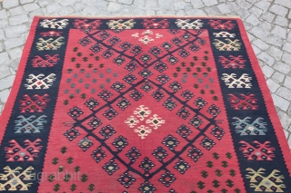 Antique Late 19th C. Sarkoy kilim, Top Collector.
Size :6' X 4' 3'' Feet, Feel free to ask any question in your mind.           