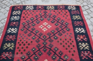 Antique Late 19th C. Sarkoy kilim, Top Collector.
Size :6' X 4' 3'' Feet, Feel free to ask any question in your mind.           