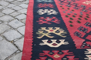 Antique Late 19th C. Sarkoy kilim, Top Collector.
Size :6' X 4' 3'' Feet, Feel free to ask any question in your mind.           