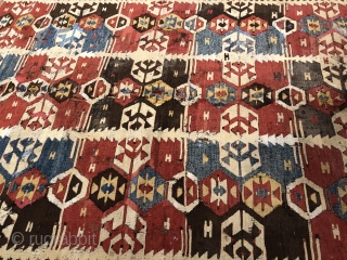 This is one of a kind Antique Fragment Mut Kilim from toros Mountains.
size :8' 8'' X 4' 3'' Feet
Please Feel free to ask any questions in your mind..
Thanks for visiting my page. 