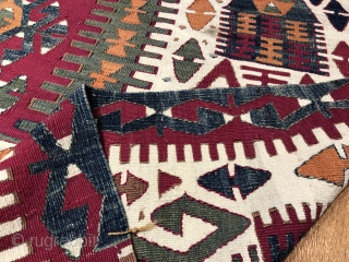 Rare Antique Colourful Kilim From Konya.
Size 7' 3'' X 4' 5'' Feet.
Please Feel free to ask any questions in your mind..
Thanks for visiting my page.        