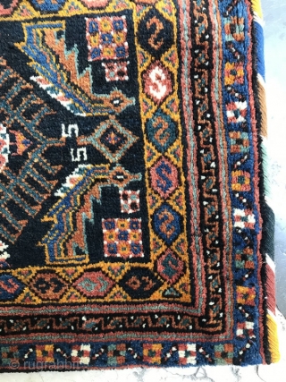 Afshar woolen piled tubreh(bag) in great condition with lovely colores and shiny wool,Size:56X50 cm                   