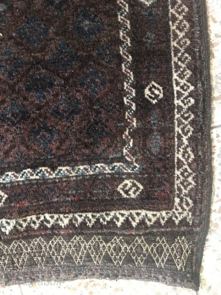 Baluch with 2 ended kilims in both heads,Size:90X80 cm                        