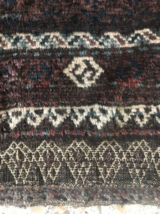 Baluch with 2 ended kilims in both heads,Size:90X80 cm                        