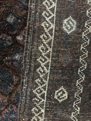 Baluch with 2 ended kilims in both heads,Size:90X80 cm                        