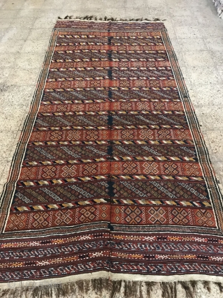 North of Persia Ghilich kilim ,305x142 cm,only a small tiny hole in the border                   