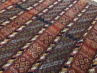 North of Persia Ghilich kilim ,305x142 cm,only a small tiny hole in the border                   