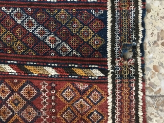 North of Persia Ghilich kilim ,305x142 cm,only a small tiny hole in the border                   