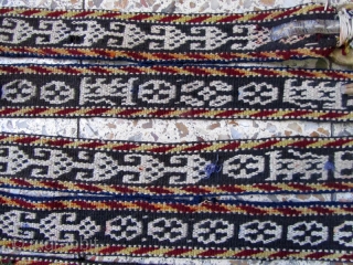 Ghaghgaie band, needs abit preparing.the white in pattern is wool as other parts.and with brown in field,Size:680 x 6.5 cm             