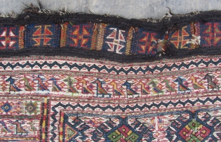 Antique Lor i Bakhtiari Saddlebag from 19th century ,Size:270x115 cm                       