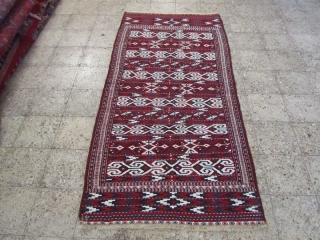 Turkmen Yamut kilim in perfect condition,Size:234x117 cm                          