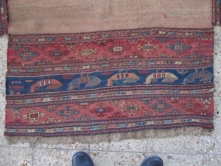 NW persia mafrash based on wool foundation,Size:100x54 cm                         